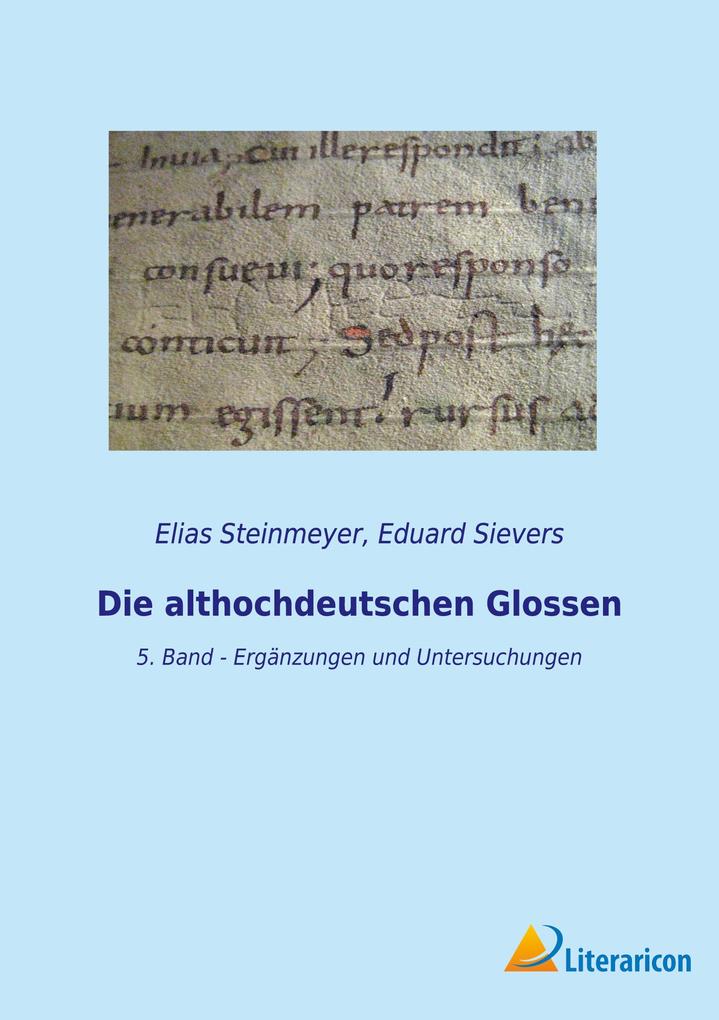 Die althochdeutschen Glossen