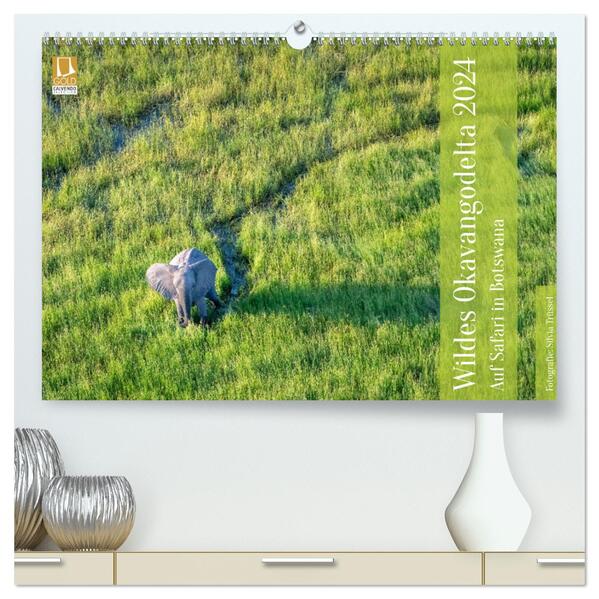 Wildes Okavangodelta (hochwertiger Premium Wandkalender 2024 DIN A2 quer) Kunstdruck in Hochglanz