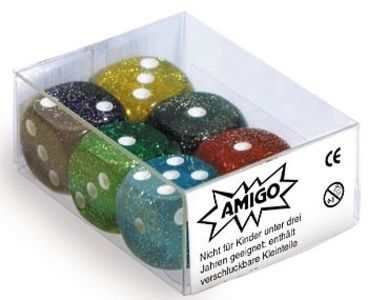 Amigo Spiele - Würfel Glitter W06 Set gemischt MBE6