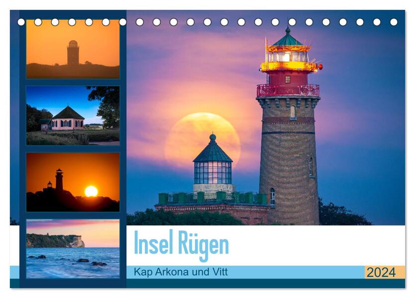 Insel Rügen - Kap Arkona und Vitt (Tischkalender 2024 DIN A5 quer) CALVENDO Monatskalender