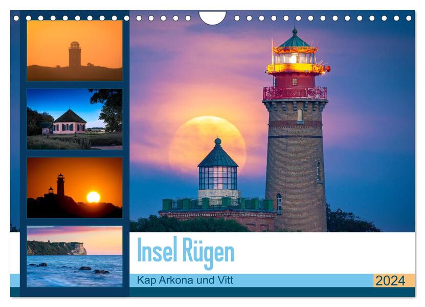 Insel Rügen - Kap Arkona und Vitt (Wandkalender 2024 DIN A4 quer) CALVENDO Monatskalender