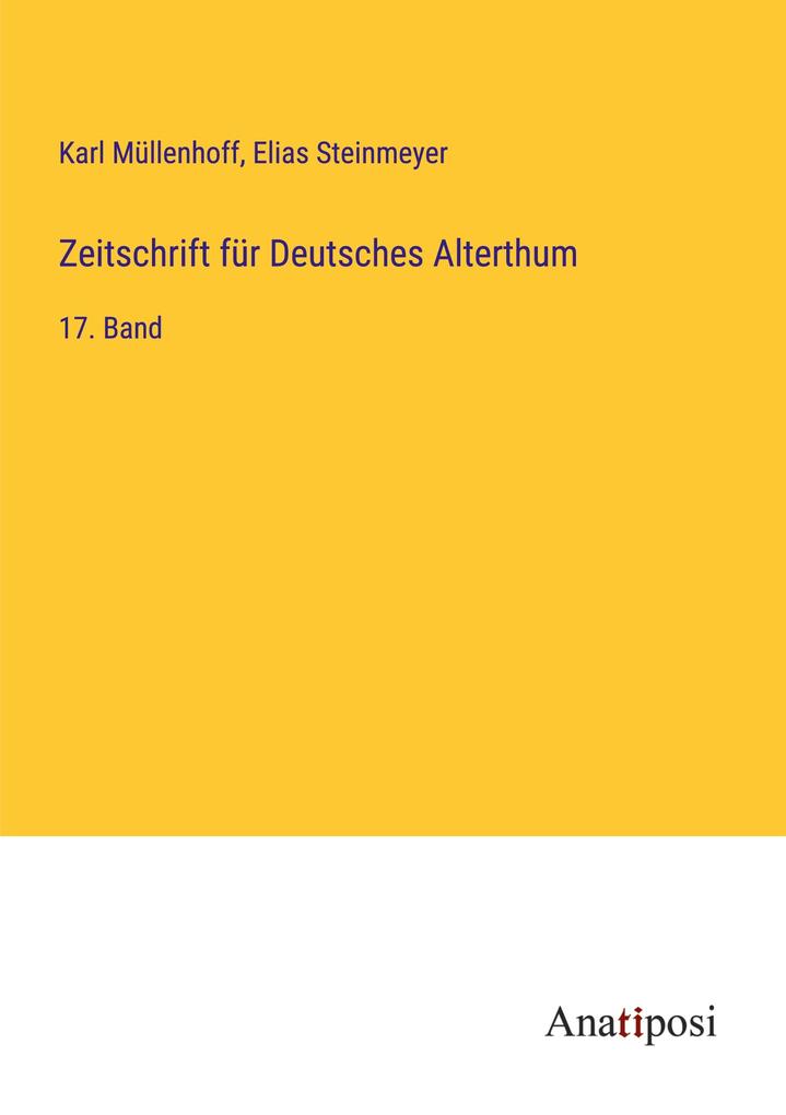 Zeitschrift für Deutsches Alterthum