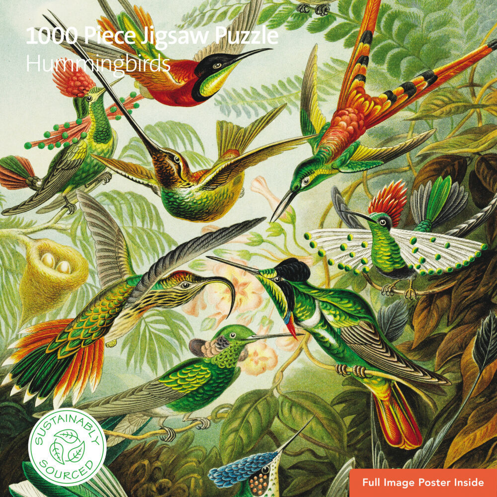 Flame Tree Publishing Adult Sustainable Jigsaw Puzzle V&a, Hummingbirds