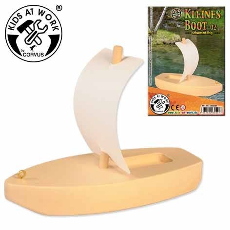 Corvus A600591 - Kids-at-Work Kleines Boot 02 Holz schwimmfähig