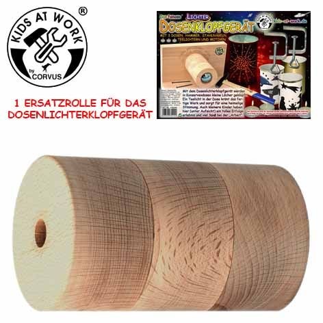 Corvus A750442 - Kids-at-Work Ersatzrolle für Dosenlichterklopfgerät 1 Stück Holz für Dosen-Laterne