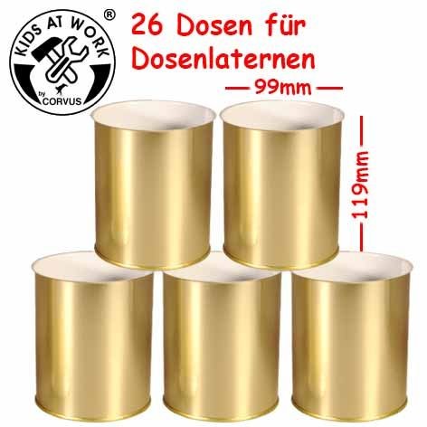Corvus A750484 - Kids-at-Work Ersatz-Dosen für Dosenlichterklopfgerät 26 Stück 99x119mm Dosen-Laternen