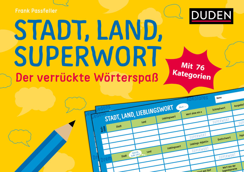 Stadt Land Superwort - Der verrückte Wörterspaß