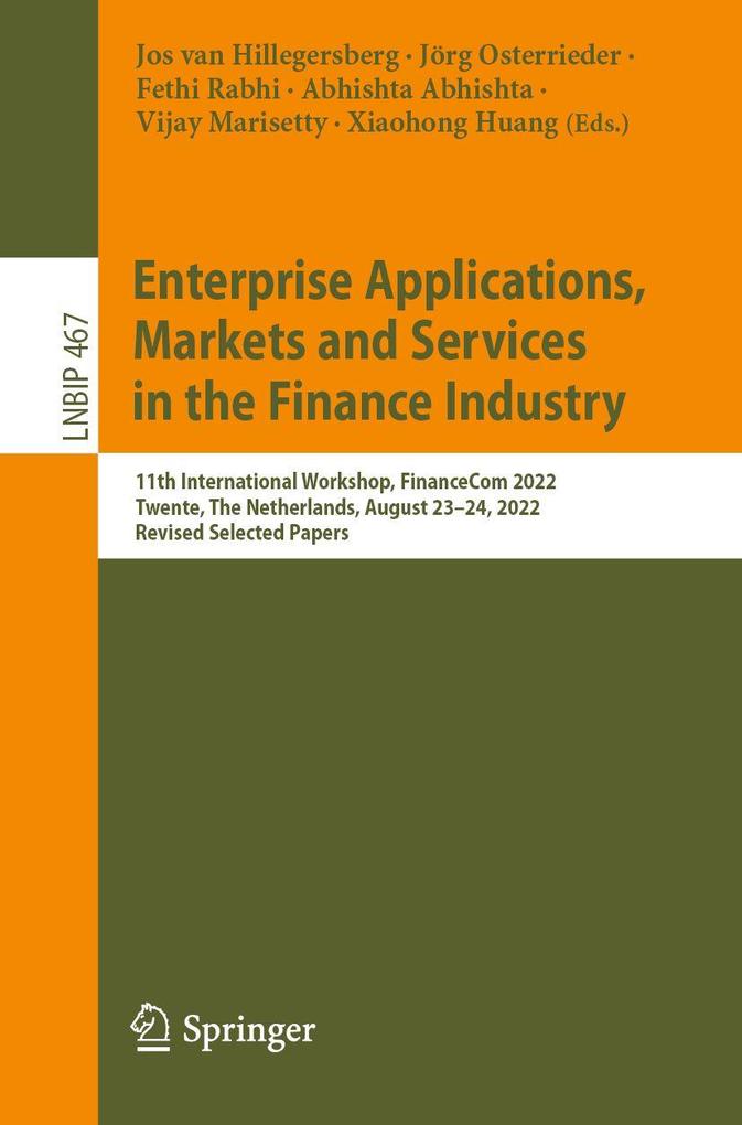 Enterprise Applications Markets and Services in the Finance Industry