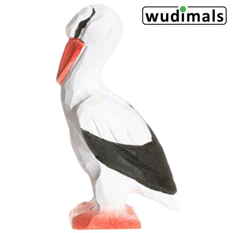 Wudimals A041007 - Storch Stork handgeschnitzt aus Holz