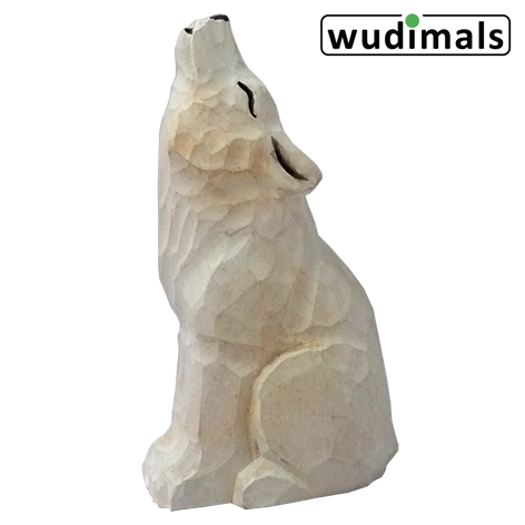 Corvus Wudimals A040480 - Polarwolf Arctic Wolf Handgeschnitzt Aus Holz
