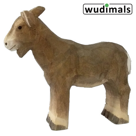 Wudimals A040608 - Ziege Goat handgeschnitzt aus Holz