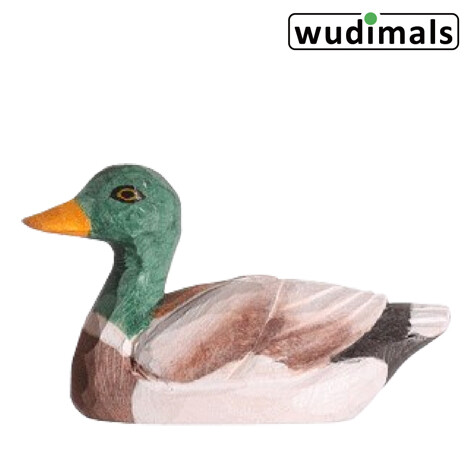 Wudimals A040602 - Ente Duck handgeschnitzt aus Holz