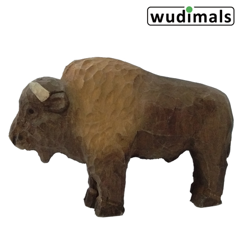 Wudimals A040467 - Bison Bison handgeschnitzt aus Holz