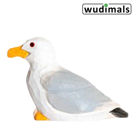 Wudimals A041004 - Möwe Seagull handgeschnitzt aus Holz