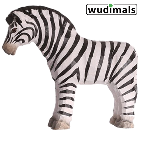 Wudimals A040452 - Zebra Zebra handgeschnitzt aus Holz