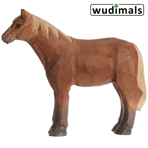 Wudimals A040603 - Pferd Horse handgeschnitzt aus Holz