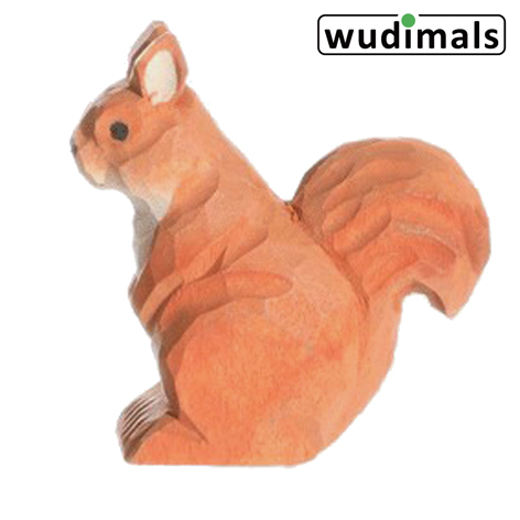 Wudimals A040714 - Eichhörnchen Squirrel handgeschnitzt aus Holz