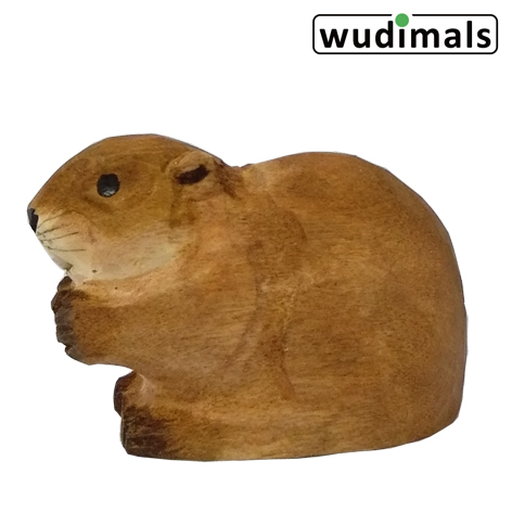 Wudimals A040814 - Biber Beaver handgeschnitzt aus Holz
