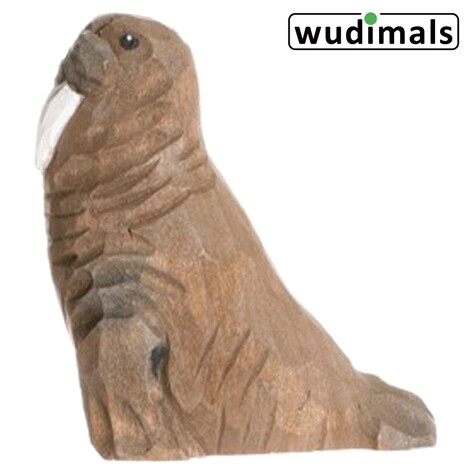 Wudimals A040809 - Walross Walrus handgeschnitzt aus Holz