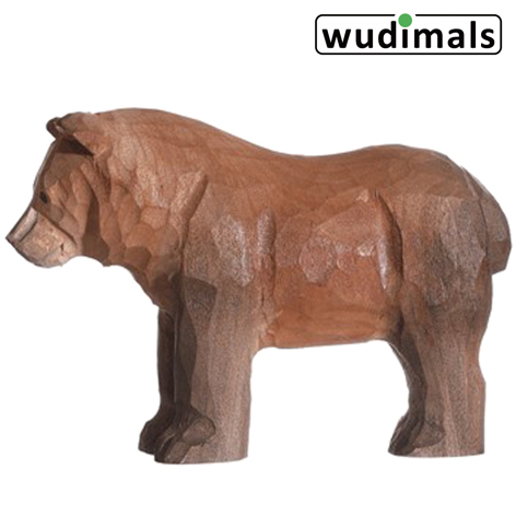 Wudimals A040455 - Bär Bear handgeschnitzt aus Holz