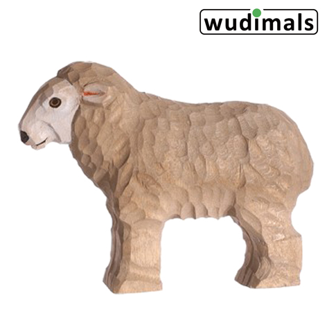 Wudimals A040605 - Schaf Sheep handgeschnitzt aus Holz