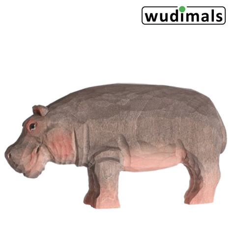 Wudimals A040457 - Nilpferd Hippo handgeschnitzt aus Holz