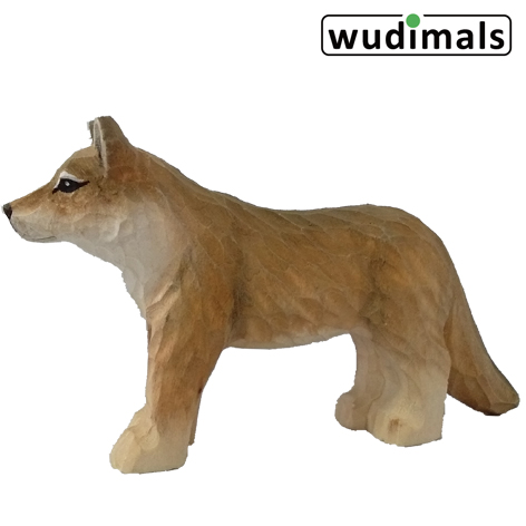 Wudimals A040468 - Wolf Wolf handgeschnitzt aus Holz