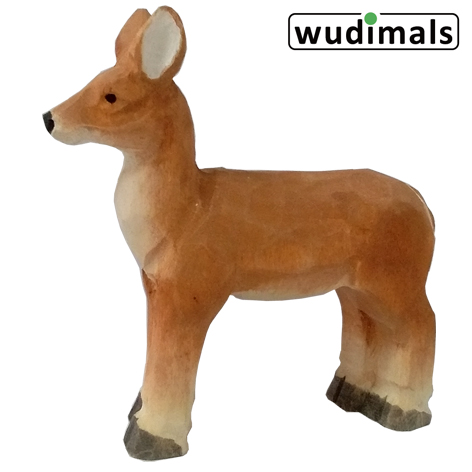 Wudimals A040706 - Reh Deer handgeschnitzt aus Holz