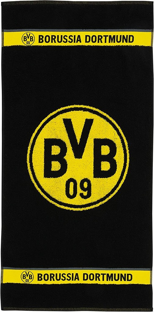 BVB 19801300 - BVB Duschtuch Emblem Baumwolle 140x70 cm Borussia Dortmund 09