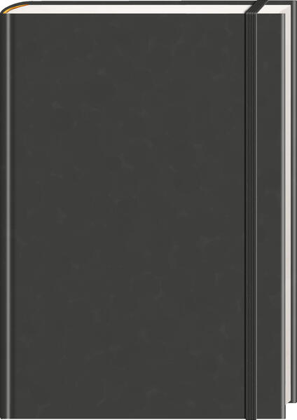 Anaconda Notizbuch/Notebook/Blank Book punktiert textiles Gummiband schwarz Hardcover (A5) 120g/m² Papier