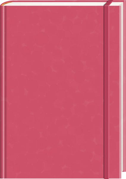 Anaconda Notizbuch/Notebook/Blank Book punktiert textiles Gummiband pink Hardcover (A5) 120g/m² Papier