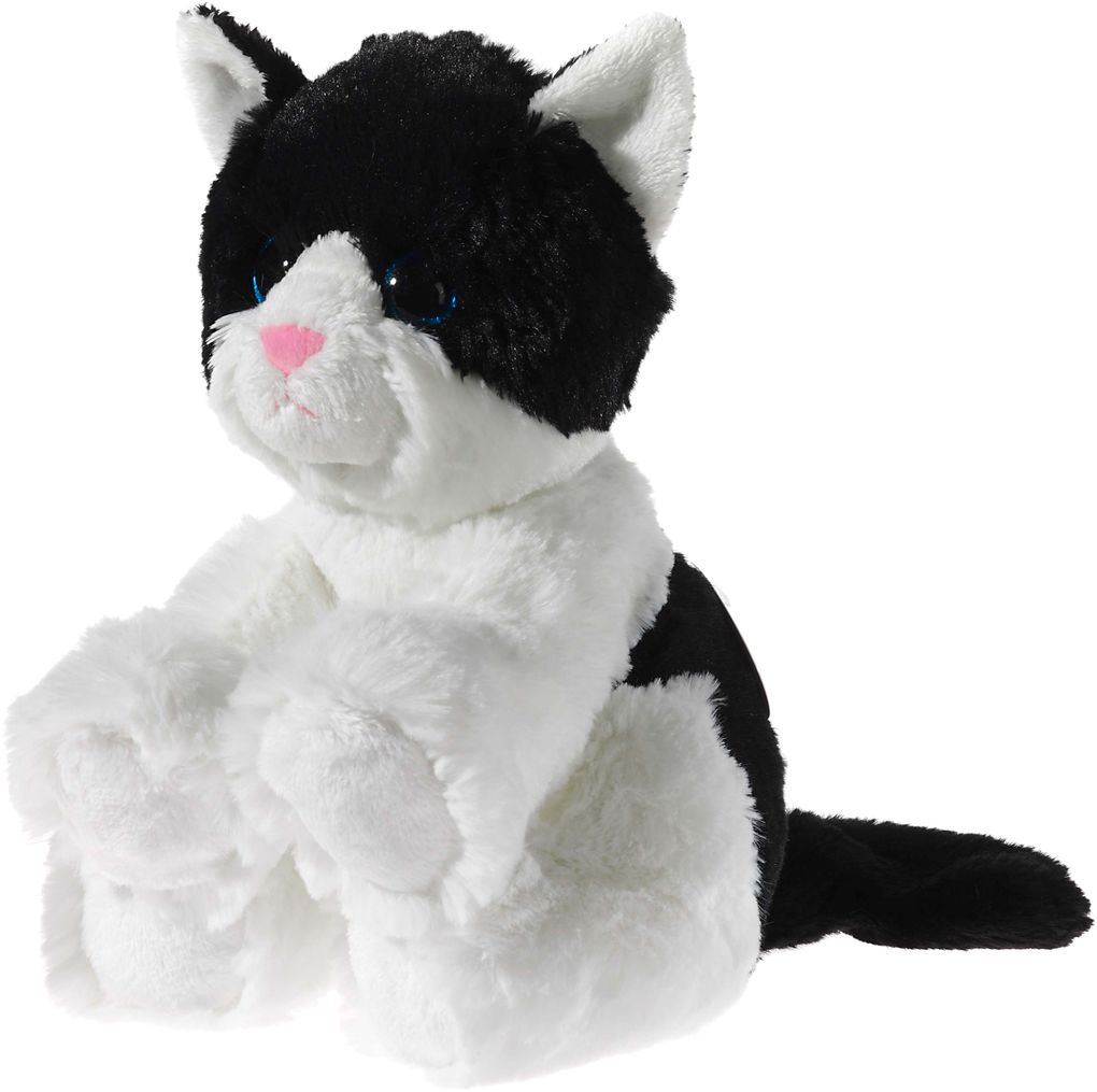 GLITTER-KITTY Katzen-Baby, schwarz/weiß Grösse 24cm