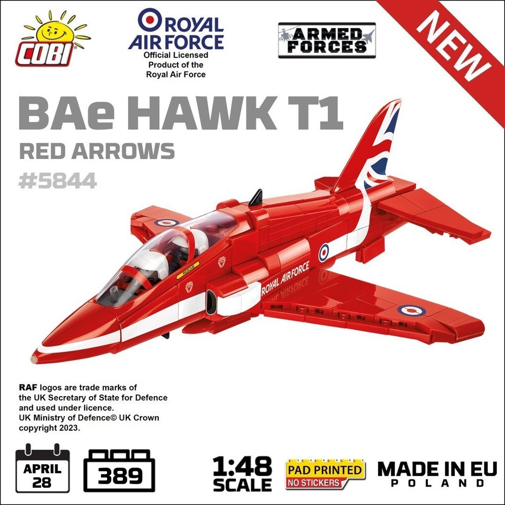 COBI Armed Forces 5844 - BAe Hawk T1 Red Arrows 389 Klemmbausteine 1:48