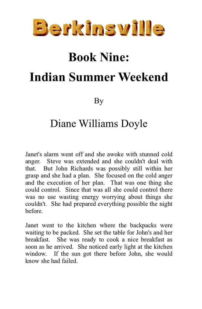 Book Nine: Indian Summer Weekend (Berkinsville #9)