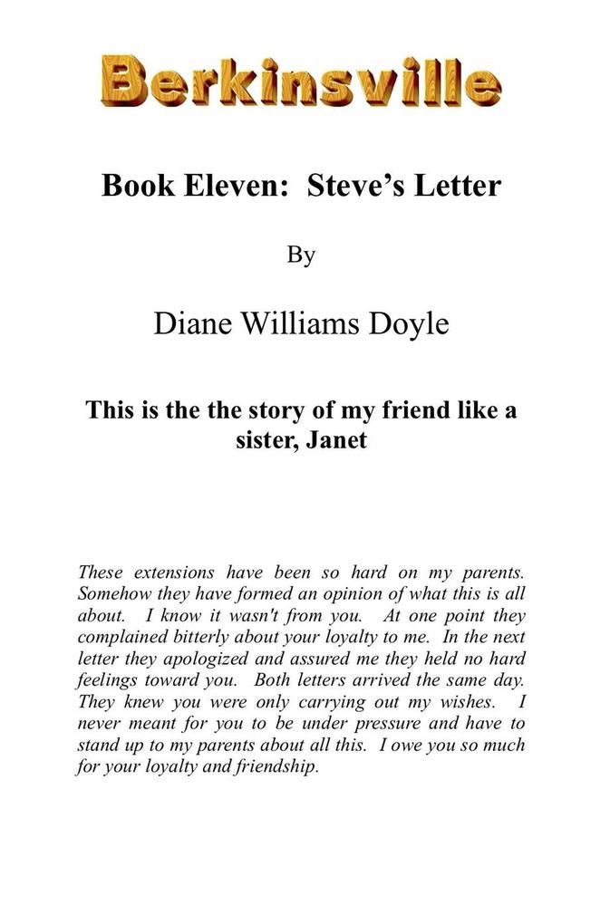 Book Eleven: Steve‘s Letter (Berkinsville #11)