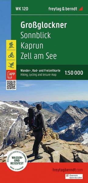 freytag & berndt Wanderkarte WK 120 Großglockner Sonnblick - Kaprun - Zell am See 1:50.000