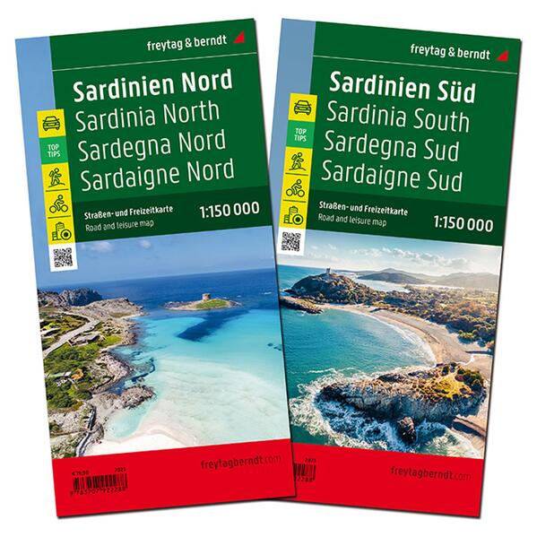 Sardinien Straßenkarten-Set 1:150.000 freytag & berndt