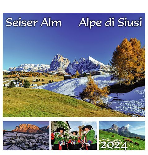Seiser Alm - Schlern 2024 Postkartenkalender Querformat