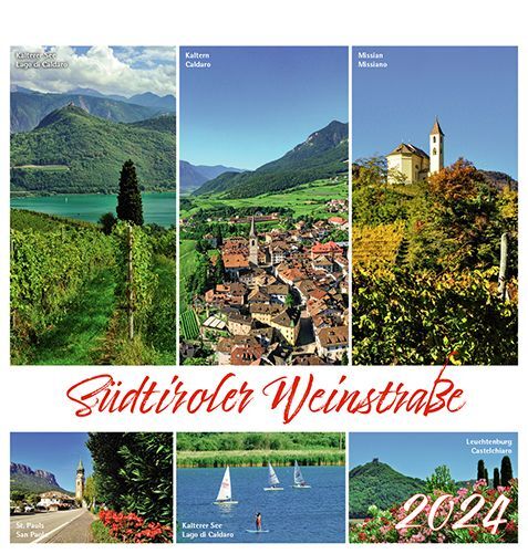 Südtiroler Weinstrasse 2024 Postkartenkalender Querformat
