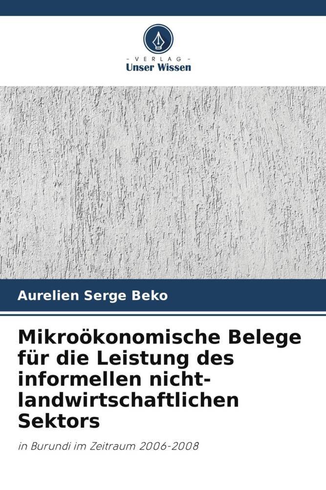 Mikroökonomische Belege für die Leistung des informellen nicht-landwirtschaftlichen Sektors