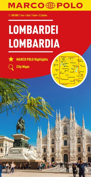 MARCO POLO Regionalkarte Italien 02 Lombardei Oberitalienische Seen 1:200.000