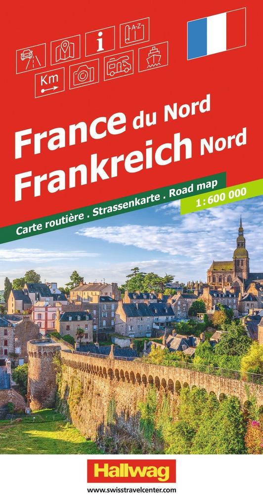Hallwag Strassenkarte Frankreich Nord 1:600.000