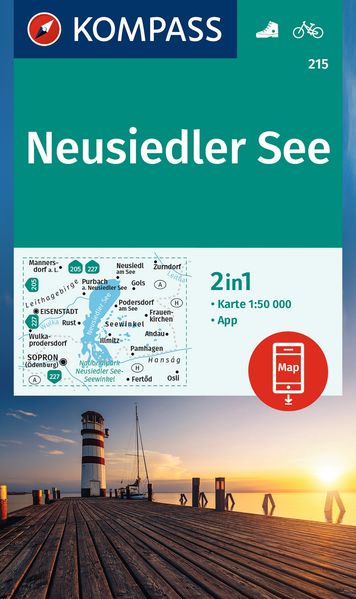 KOMPASS Wanderkarte 215 Neusiedler See 1:50.000