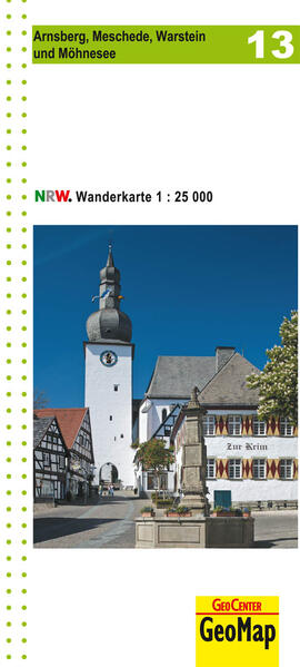 Arnsberg Meschede Warstein und Möhnsee Blatt 13 topographische Wanderkarte NRW