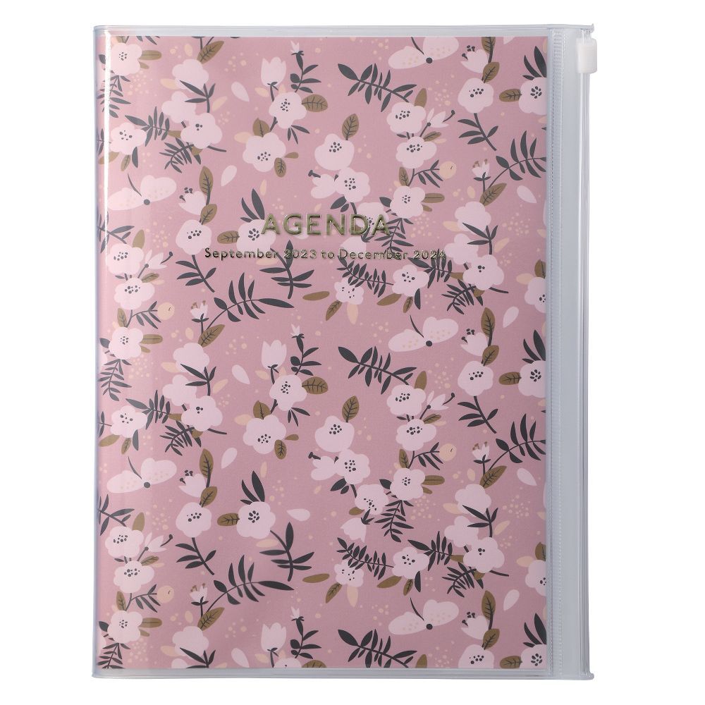 MARK‘S 2023/2024 Taschenkalender A5 vertikal Flower Pattern // Pink
