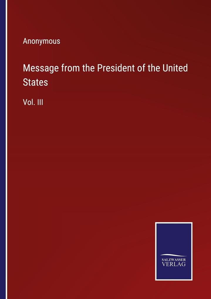 Message from the President of the United States