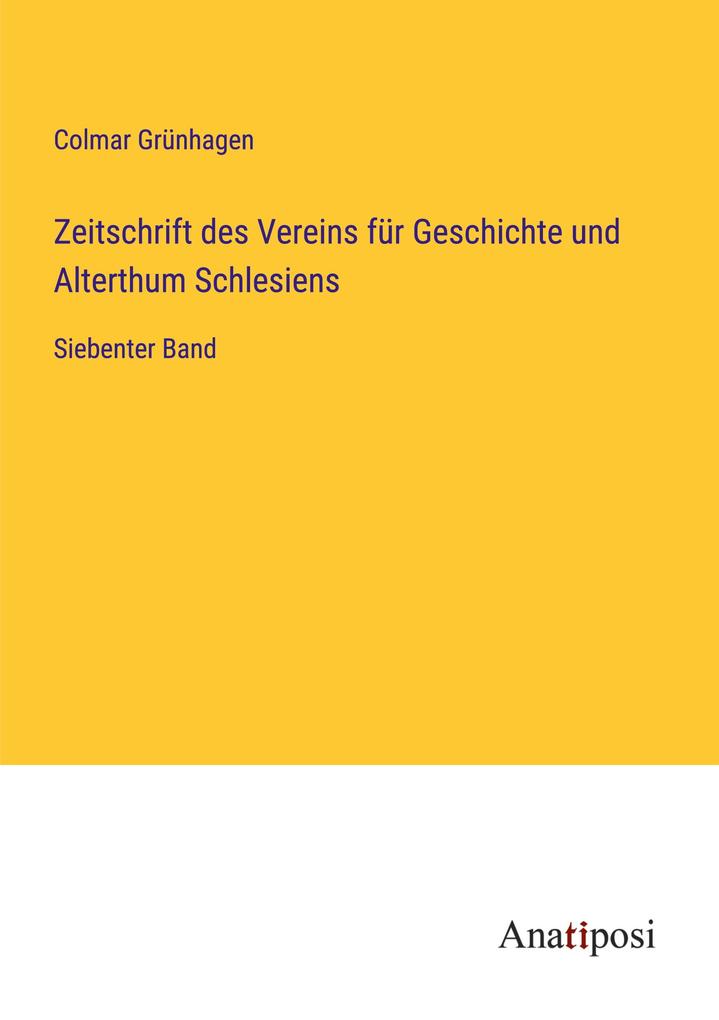 Zeitschrift des Vereins für Geschichte und Alterthum Schlesiens