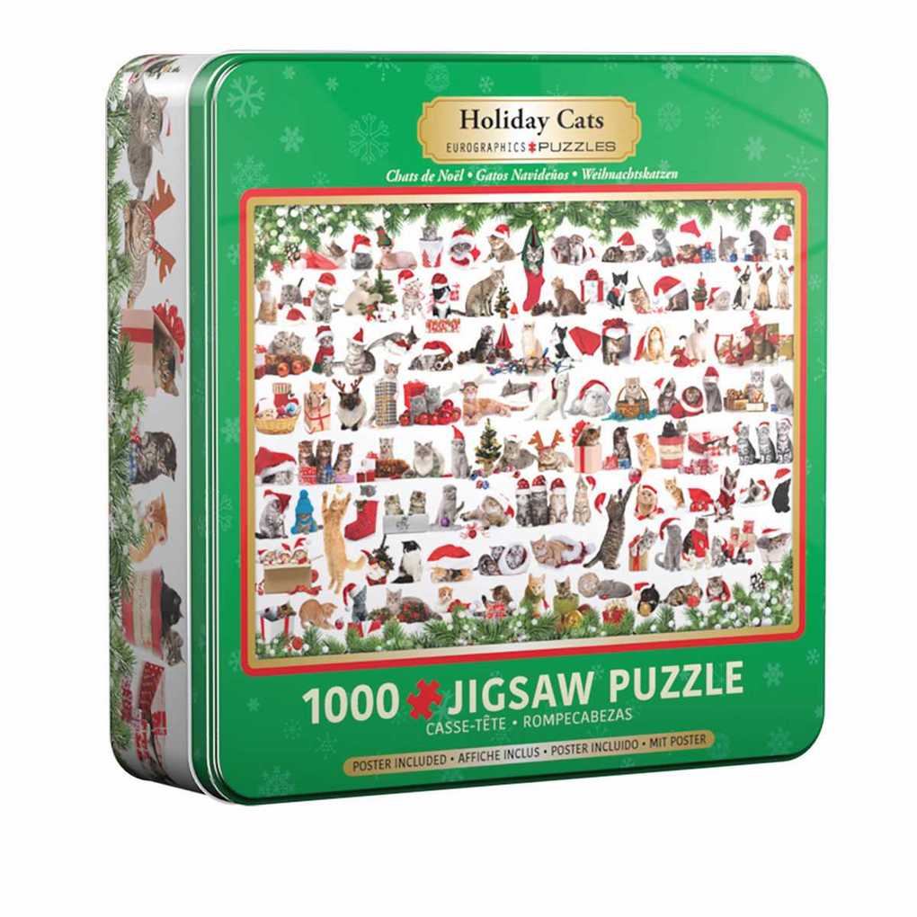 Eurographics 8051-0940 - Holiday Cats Tin 1.000 Blech Puzzle