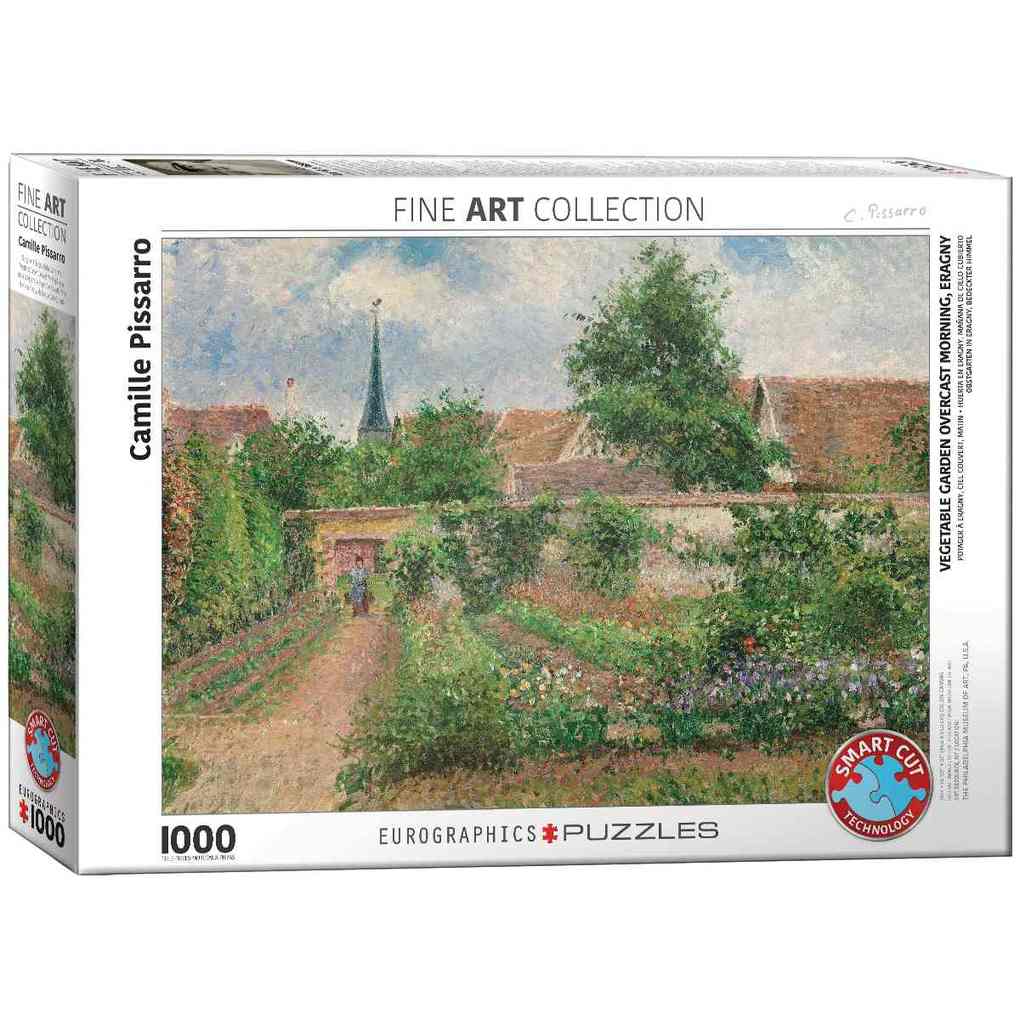 Eurographics 6000-0825 - Gemüsegarten in Eragny mit bedecktem Himmel von Pissaro Puzzle 1.000 Teile