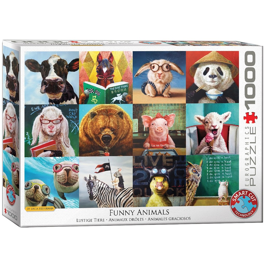 Eurographics 6000-5524 - Lustige Tiere von Lucia Heffernan Puzzle 1.000 Teile